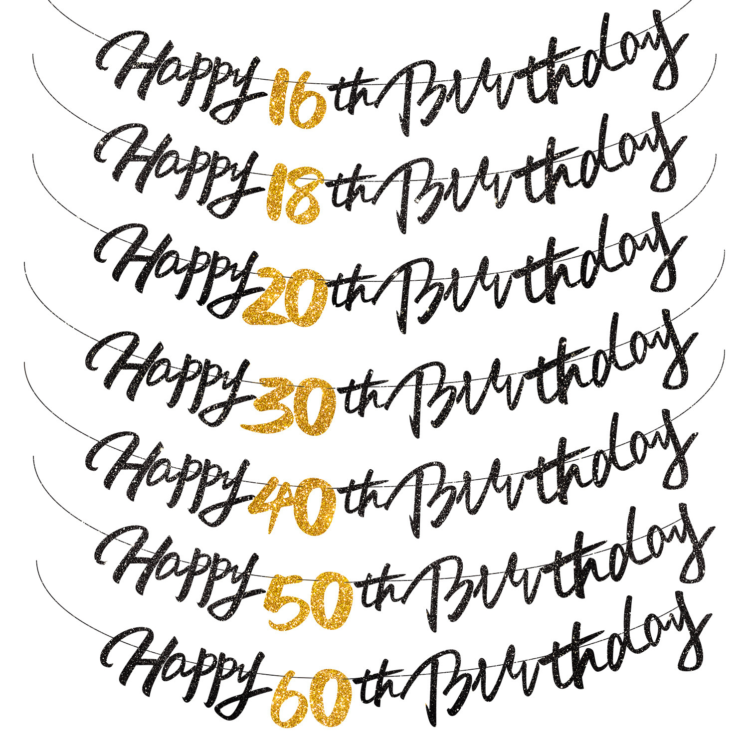 Cebella dorada combinación de letras de dibujo de bandera de cumpleaños de Jin Cong años banner feliz cumpleaños decoración suministros