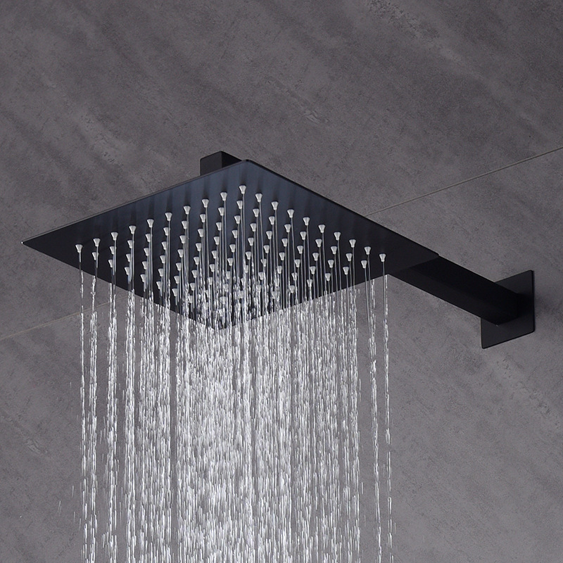 Juego de ducha digital de estilo chino nuevo, totalmente de cobre, para agua caliente y fría, con instalación empotrada oculta para apartamentos y hoteles.