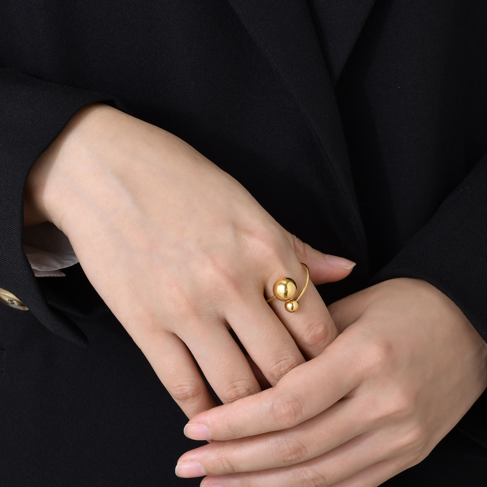 Women'S Gender Wholesale Jewelry Simple Style Geometric 201 Stainless Steel Plating Stainless Steel Rings