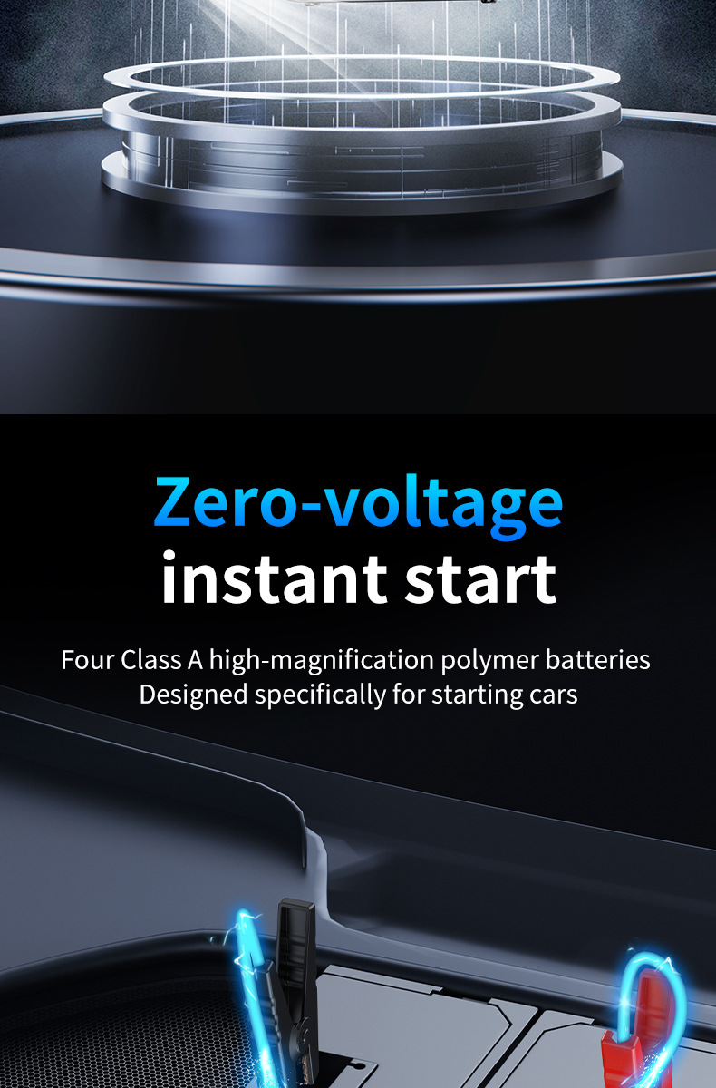 Jump Starter is a cross-border car emergency starting power supply all-in-one device with an air pump and portable car power bank