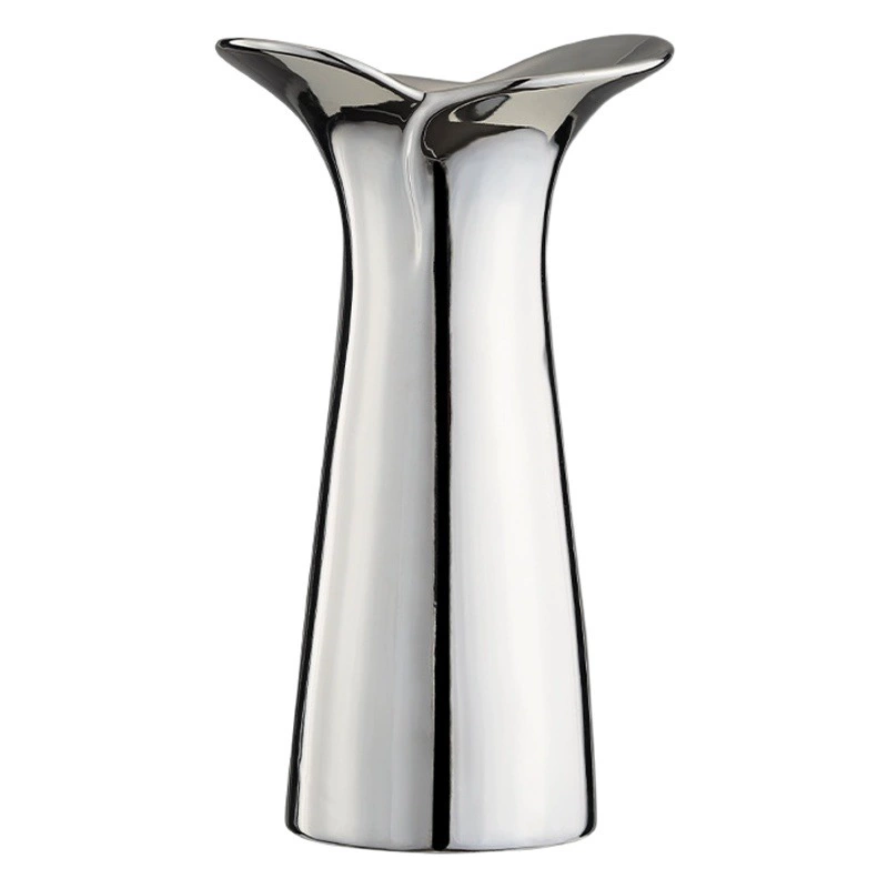 Bossi домашний скандинавский свет роскошный гальванический Серебряный лепесток рыбий хвост керамическая Маленькая ваза украшение домашнего стола