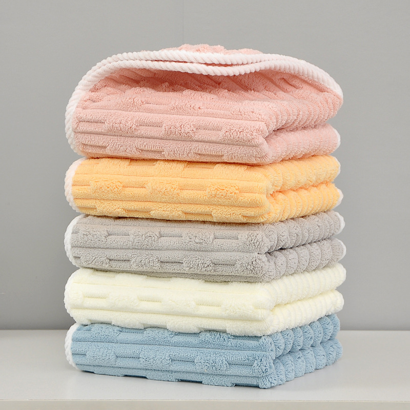 Coral Fleece Towel Thickened Extra Large Absorbent Hair-free Quick-drying Adult Men's and Women's Household Hand Wash Face Dry Hair Towel