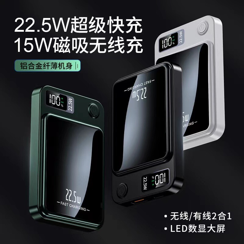 Magsafe Magnetic Power Bank Super Fast Charging 20000 Mah Compact Portable Mobile Power Supply Customized