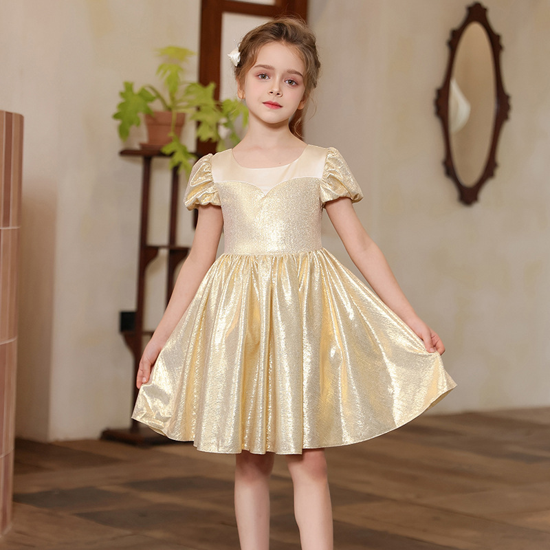 Vestido de niña, vestido de princesa de estilo occidental, niña, cumpleaños, niña, niña, niña de las flores, anfitrión de la boda, vestido de interpretación de piano, vestido
