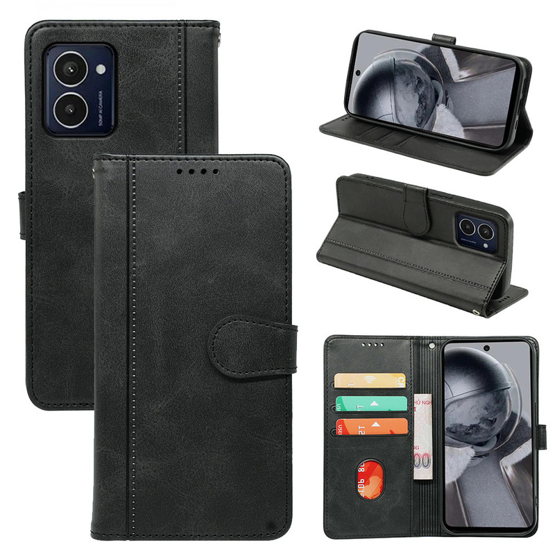 For Nokia HMD Pulse Pro Phone Case HMD Skyline Calfskin Round Buckle Phone Case