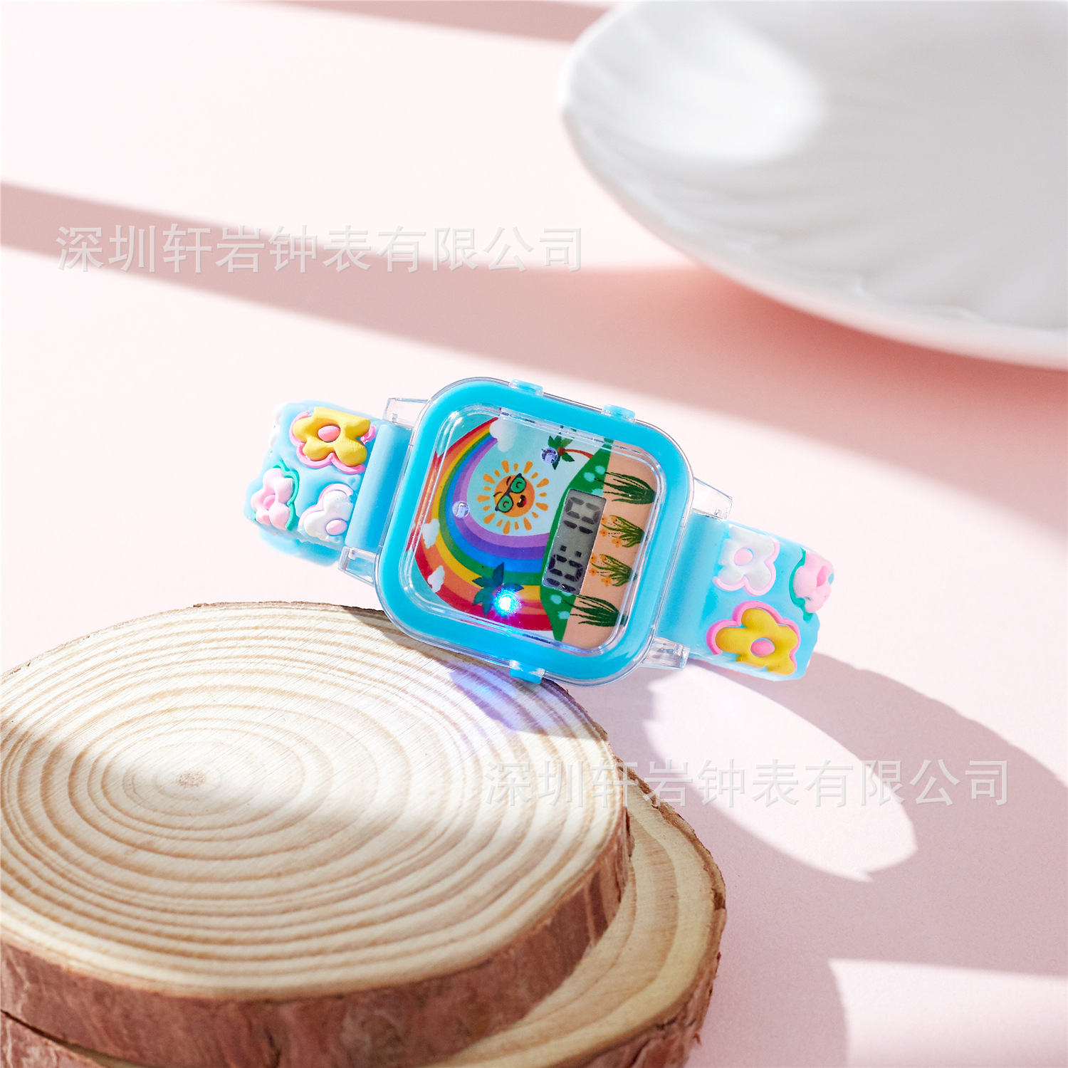 음악 3D 파란색 무지개 얼굴