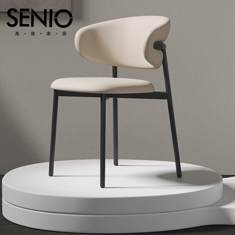 Dining Chair with Backrest, Modern Minimalist Style for Home Use, High-End Vintage Dining Table and Chair Set