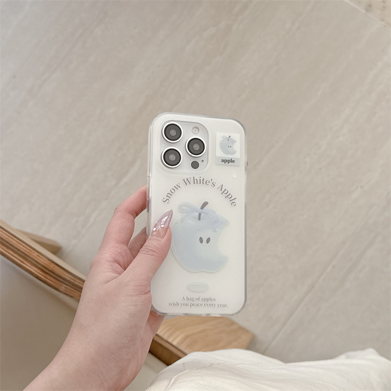 Simple, pequeño, fresco, azul, Apple, para iPhone16, funda para teléfono móvil 15ProMax cadena 14/13 nuevo 16Pro