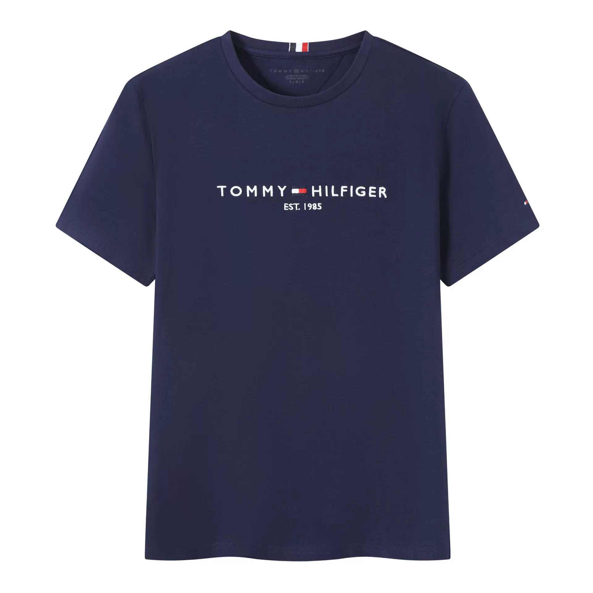 Спортивная хлопковая футболка Tommy Summer для отдыха с круглым вырезом, с коротким рукавом, размер плюс