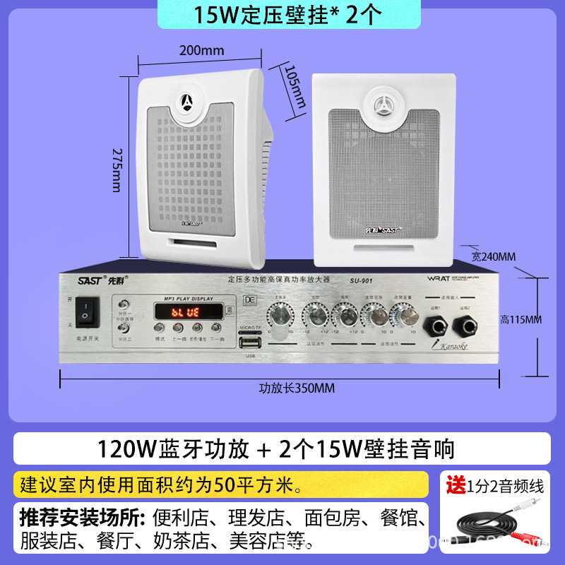 Xianke A2 壁掛けスピーカーショップ放送屋内天井セットバックグラウンドミュージックスピーカーレストランオーディオ|undefined