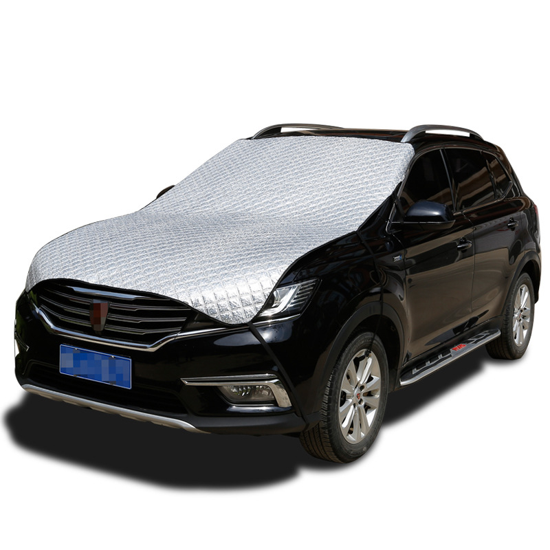 Cubierta del parabrisas delantero del coche protector solar protector de nieve protector solar aislamiento térmico A prueba de heladas protector de nieve cubierta del coche media cubierta cuatro estaciones Universal