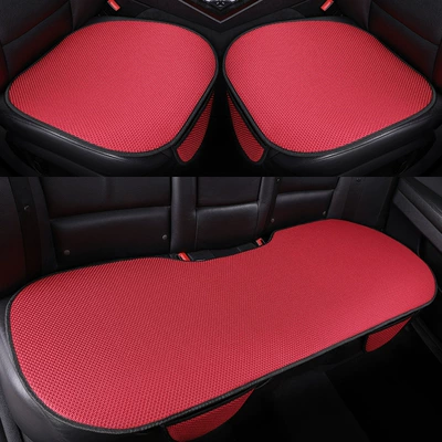 Car Seat Cushions, Ice Silk Summer, Seat cushion, seat cover - burgundy-ice-silk-thickened-version-front-seat-cushion-one