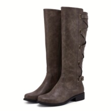 H 50181 Low Heel High Boots ������ʿѥ ŷ���羳����ѷ