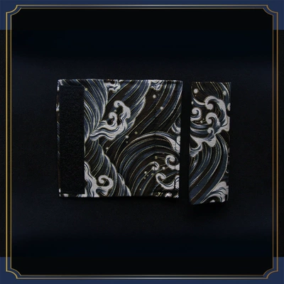 Japanese style roof handle gloves: Sürətlər qutusu və əl tormozu başlıqları - with-velcro-size-12125-roof-gloves-wave-black