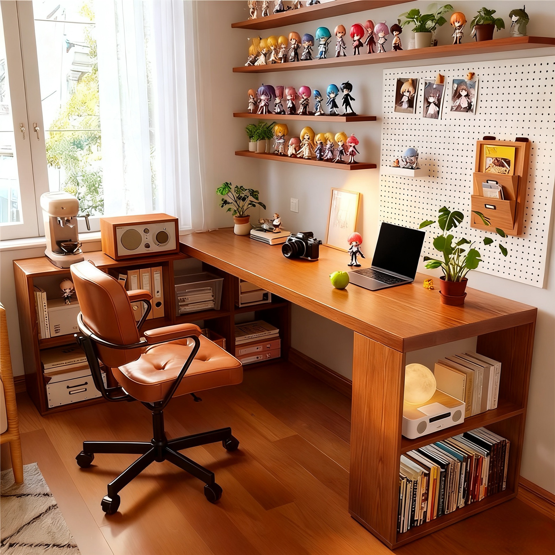Corner Desk Bookshelf Bookcase Integrated Table Bedroom Home L-Shaped Corner Computer Desk Study Writing Desk
