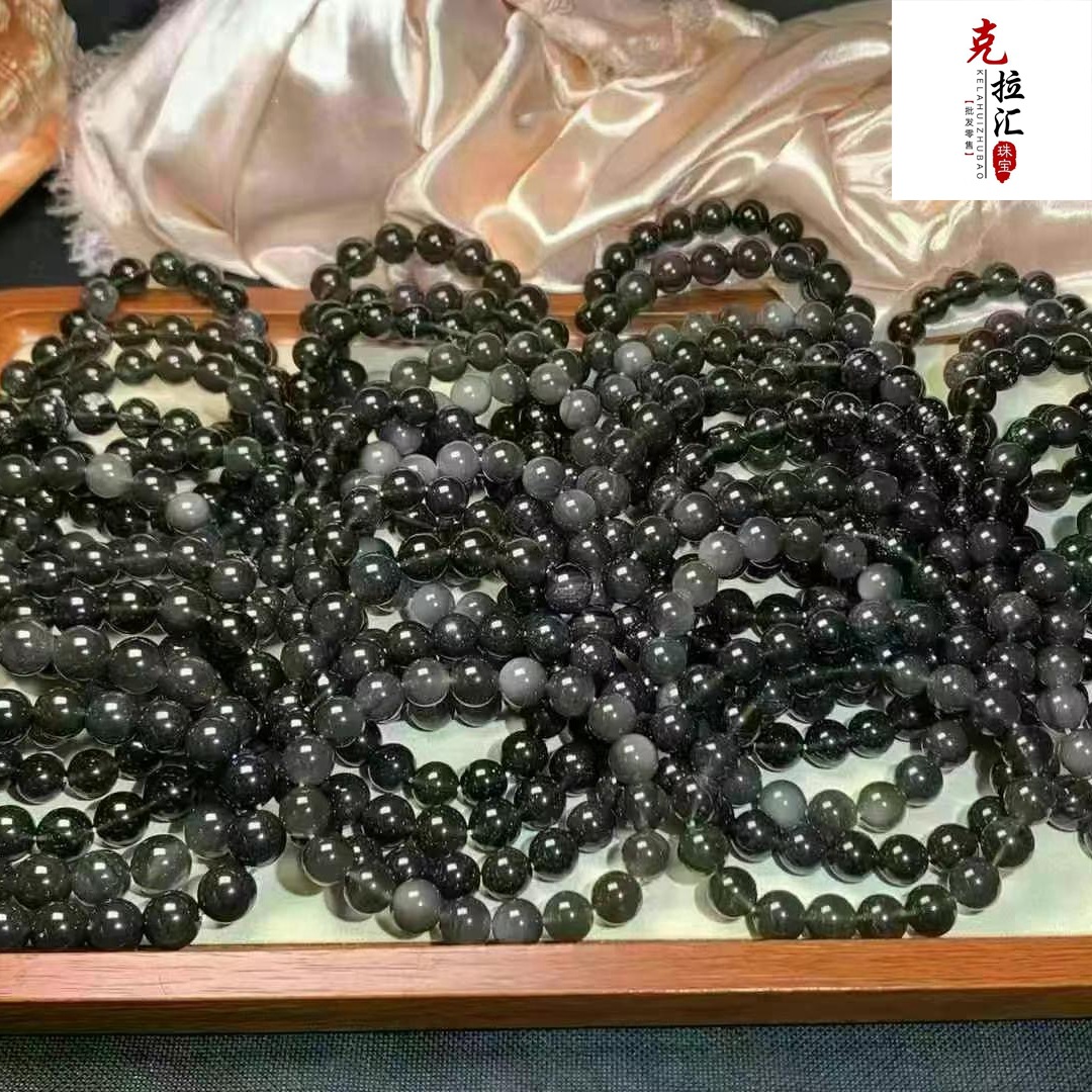 天狼星手链 天然玻璃天狼星陨石手链 陨石能量石手链吊坠饰品批发