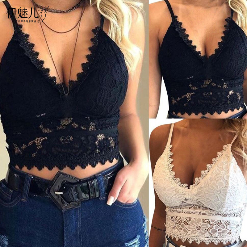 Fun Goddess Misty Sexy Charming Hollow Lace Triangle Cup Bra No Rings Backless Women's Underwear Fun Goddess Misty Sexy Charming Hollow Lace Triangle Cup Bra No Rings Backless Women's Underwear
