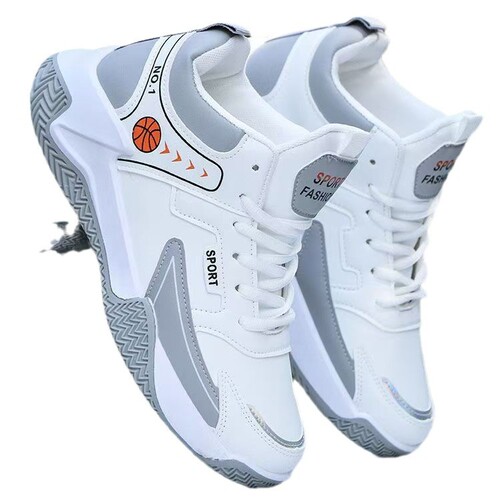 Basketball shoes, men's new high-top sneakers, leather waterproof sneakers, men's all-matching casual running shoes are delivered one piece