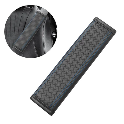 Car Seatbelt Shoulder Pad Seat belt shoulder pad - embossed-shoulder-pad-black-and-blue-single