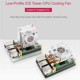 图片色 规格:ICE Tower Fan V2 for Pi5 卧式 材质:塑料+金属+铜