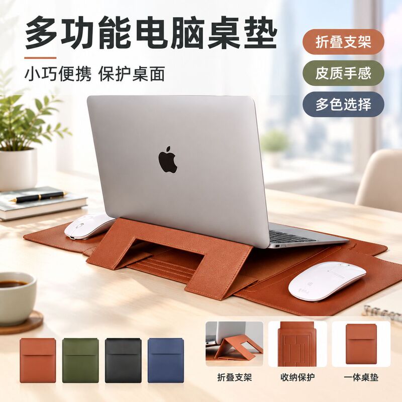 Apple Macbook inner sleeve with magnetic cooling stand for laptops, Xiaomi, Huawei leather case inner sleeve