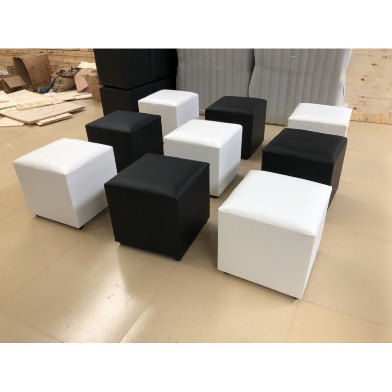 会展白色黑色方凳吐司面包凳软包小皮凳换鞋凳婚庆活动用可批量定|undefined