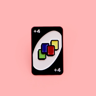 UNO table game brooch pin clothing bag accessories alloy badge cross-border foreign trade in stock wholesale