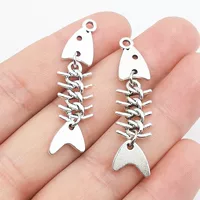 Оптовая Продажа с фабрики DIY аксессуары из сплава елочка кулон аксессуары из бисера ретро браслет Джокера в форме рыбы ювелирные аксессуары