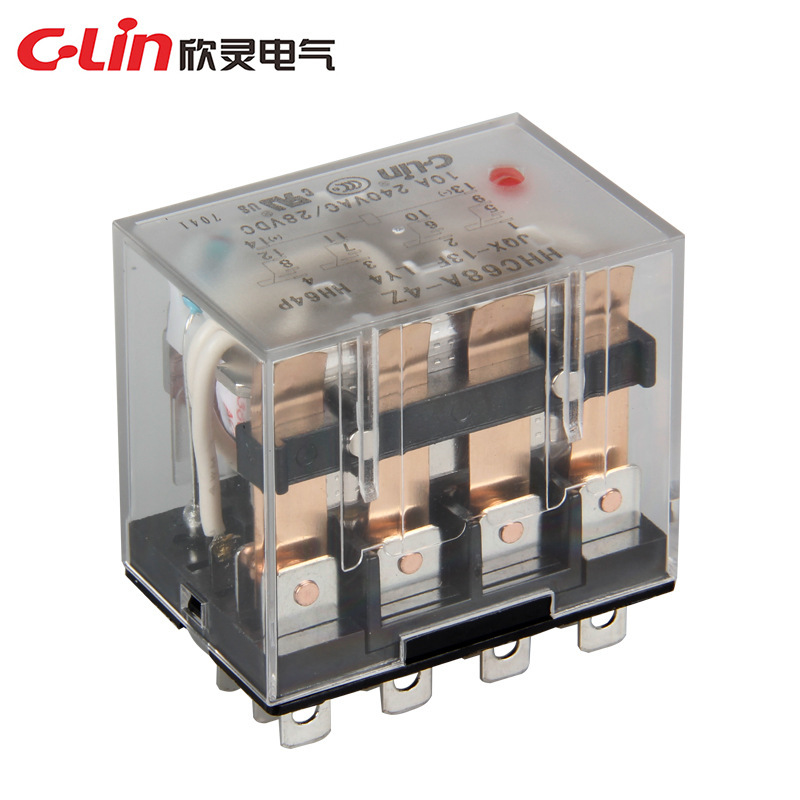 欣灵电磁继电器生产厂家批发HHC68A-4ZL小型电磁中间继电器AC220V