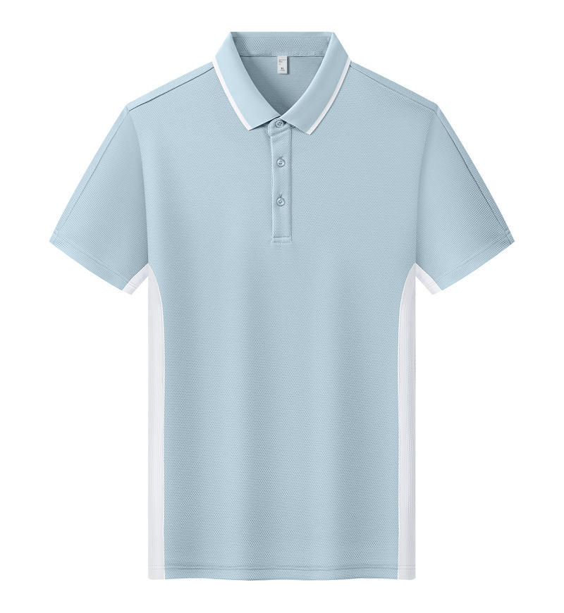 Camiseta POLO de solapa de alta gama transpirable casual de media manga nueva tendencia de verano para hombres de manga corta