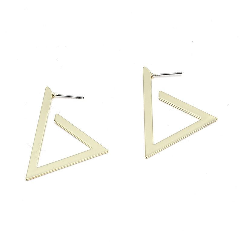 Wholesale Jewelry Simple Metal Alloy Triangle Earrings Nihaojewelry display picture 4