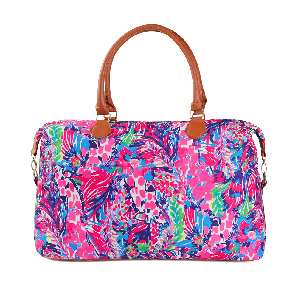 Unisex Ferien Blume Segeltuch Wasserdicht Reise Taschen display picture 11