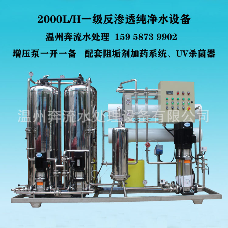 2吨/时2000L/H反渗透去离子纯水设备食品化工工业去离子纯水设备