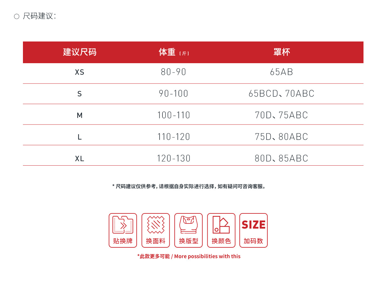 06尺码推荐-拼缝紧身系列