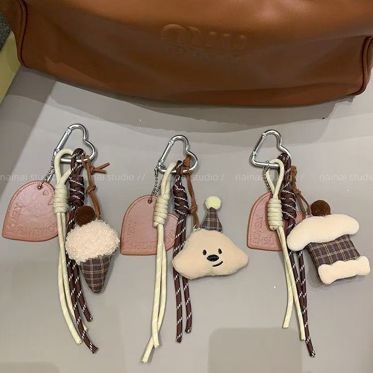 Cute Ins-Style Small Pendant Plush Miu Bag Charm Woven Rope Korean-Style Climbing Rope Bag Decoration Keychain High Aesthetic Value Cute Ins-Style Small Pendant Plush Miu Bag Charm Woven Rope Korean-Style Climbing Rope Bag Decoration Keychain High Aesthetic Value