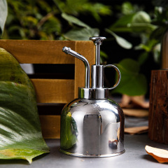 304 stainless steel watering can silver mist sprayer succulent green plant mini small shower watering can metal spray bottle