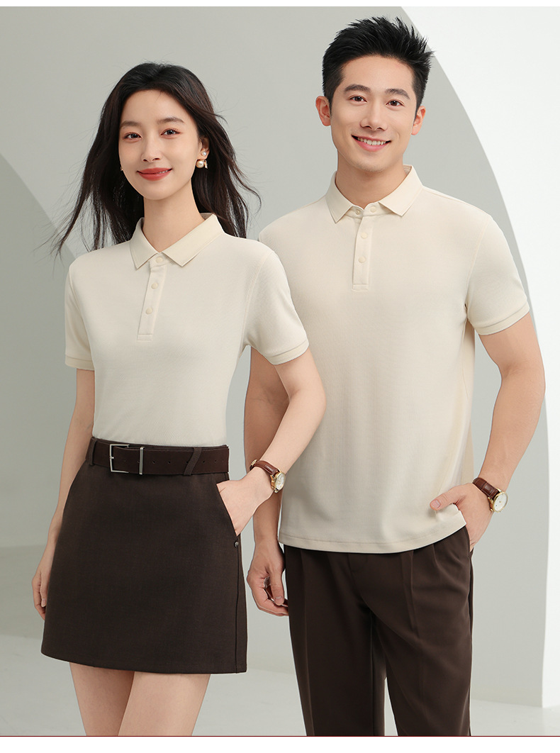 Cool polo personalizado logotipo de impresión hombre y mujer ropa de verano bordada manga corta ropa de trabajo de grupo de color sólido casual