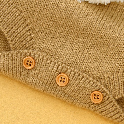 Ins best-selling unisex children's knitted sweater cute cartoon rabbit pull-up onesie