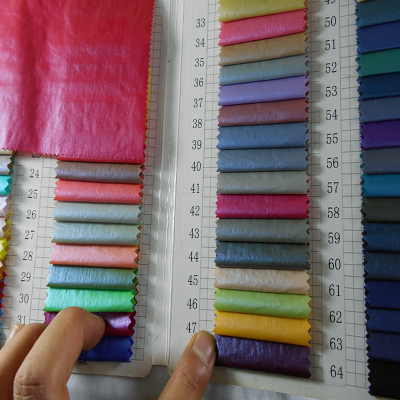 尼龙涤纶春亚纺珠光烫金风衣夹克棉衣亮面羽绒服帽子箱包手袋面料