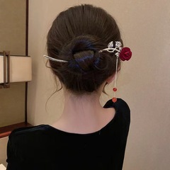 New Chinese style rose tassel hairpin ancient style retro hairpin hairpin hairpin hair accessories wholesale