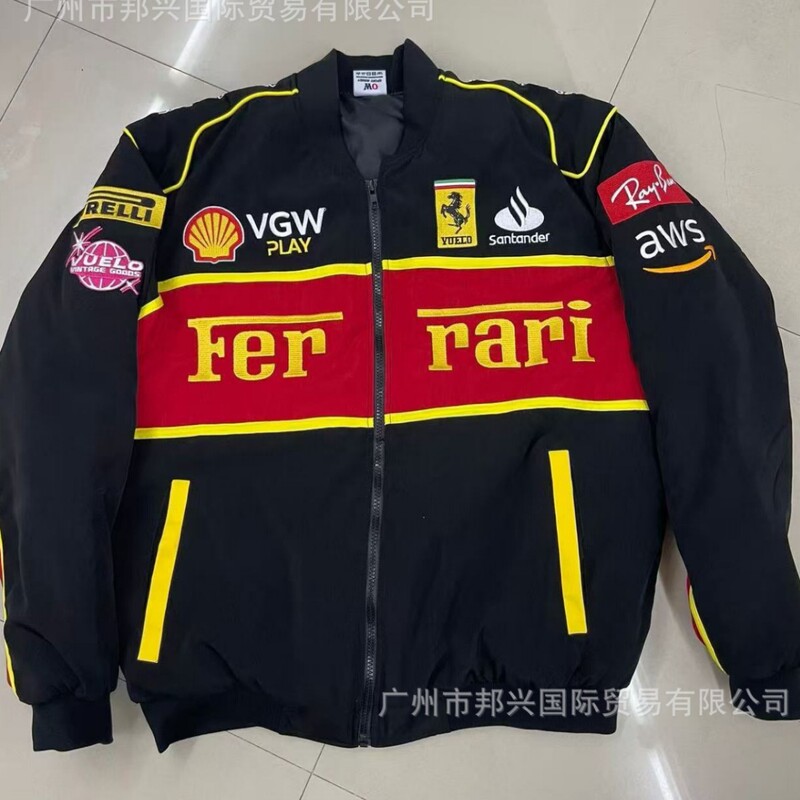 25 New Customized F1 Embroidered Racing Suits American Cycling Suits Flight Jackets Motorcycle Suits Embroidered Casual Long Sleeves