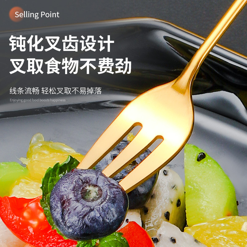 Cruzar la frontera Amazon Halloween tenedor cuchara creativa de dibujos animados de acero inoxidable postre cuchara de café cuchara de la fruta tenedor