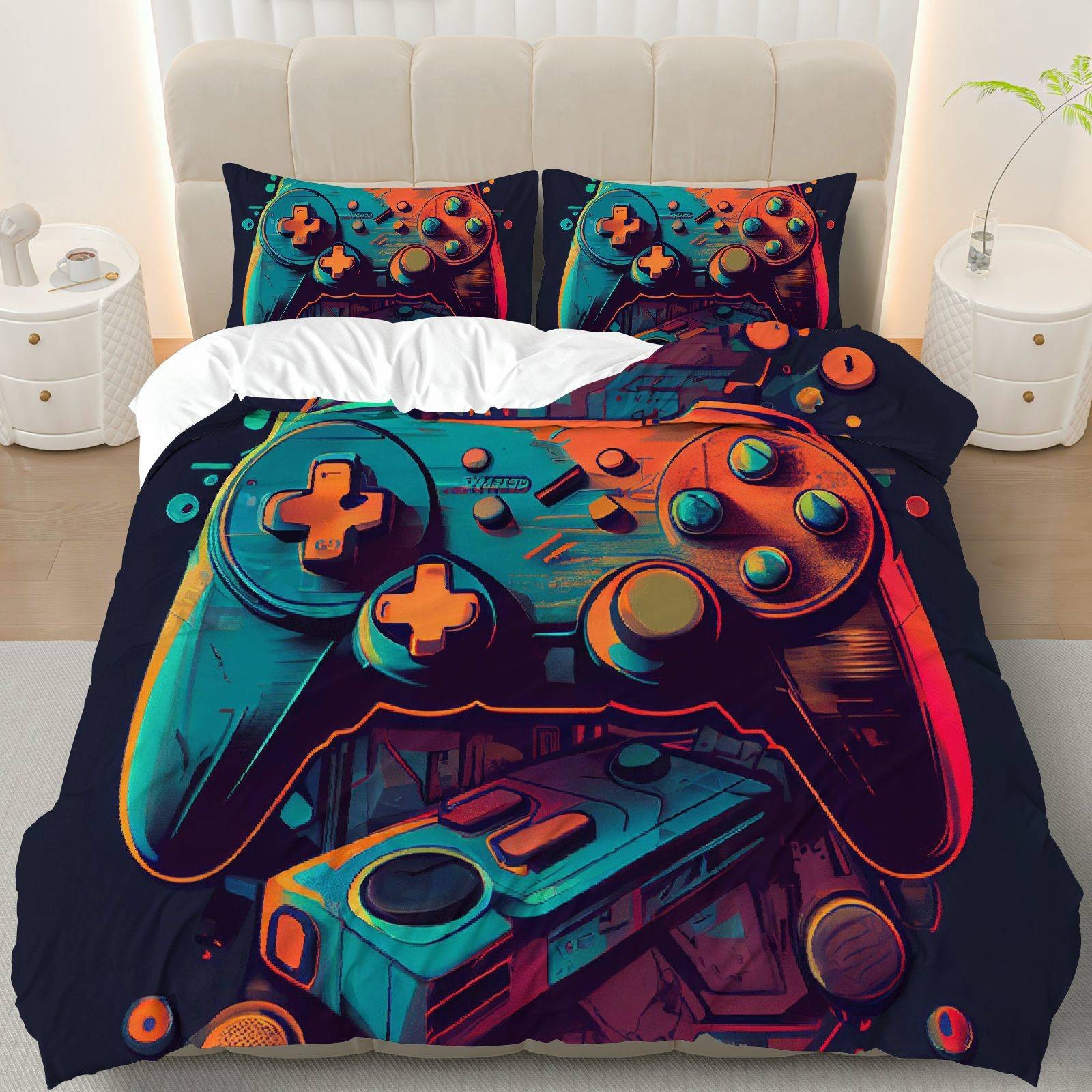 Textil doméstico transfronterizo abrasivo digital impresión quilt kit retro mango de juego fuente fábrica asume TEMU / JIT