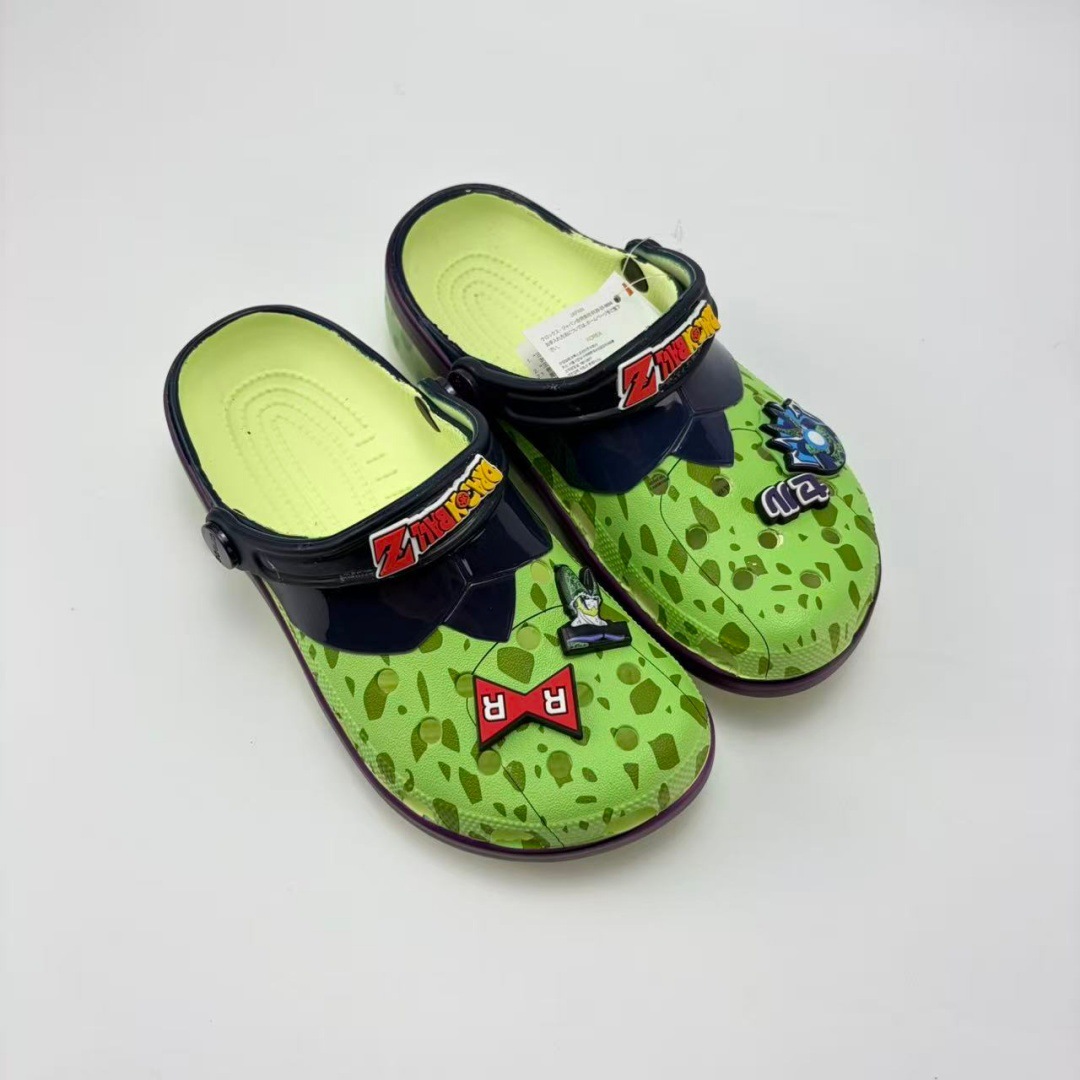 Cros nuevo agujero zapatos Dragon Ball Frisha Shalou agujero zapatos animado graffiti transfronterizo europea y americana sandálias populares image 4