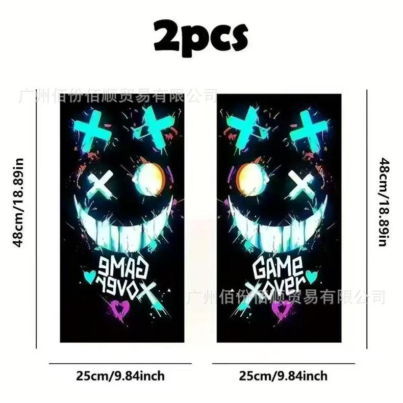 2-Pack of Cross-Border Car Pillar Personalized Decorative Stickers, Amazon Foreign Trade Car A/B Pillar Decals, Popular Waterproof Stickers