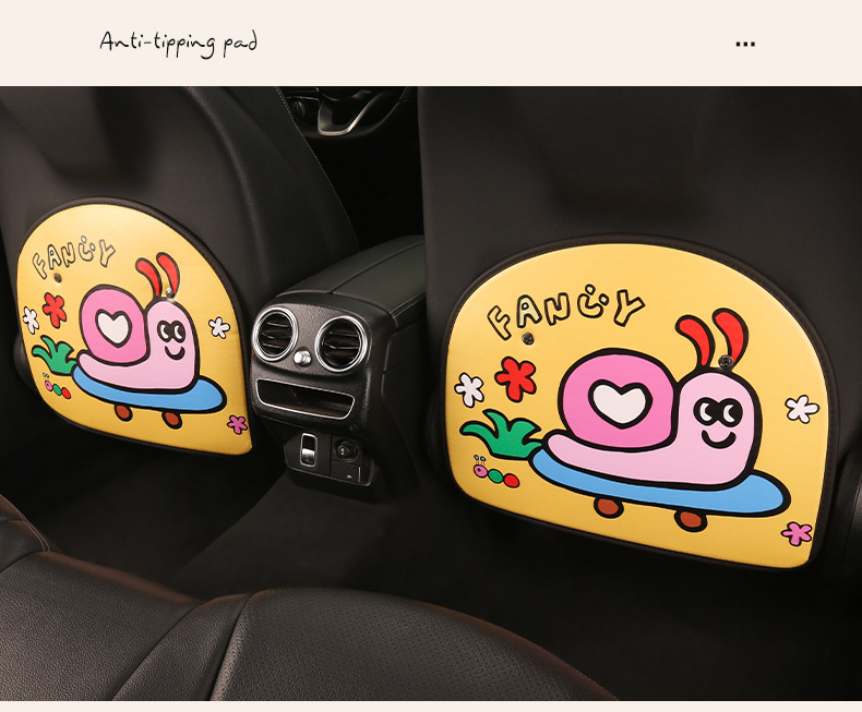 Cute Cartoon Car Seat Back Anti-Kick Pad for Women, Car Seat Back Anti-Dirt Pad, Rear Seat Anti-Kick Pad for Children