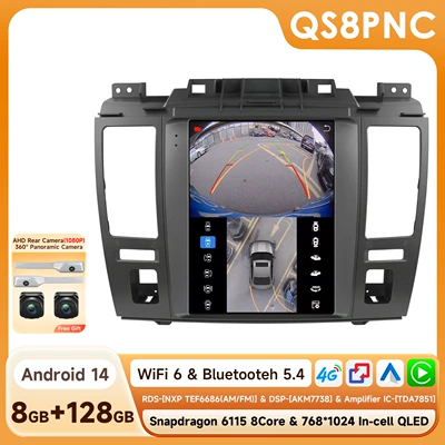 DVD Navigation: Nissan Tiida C11 Android - with-360-camera-8128g-wifi4g-version-6115-carplay-eight-core-97inch-applicable-to-04-13-nissan-c11