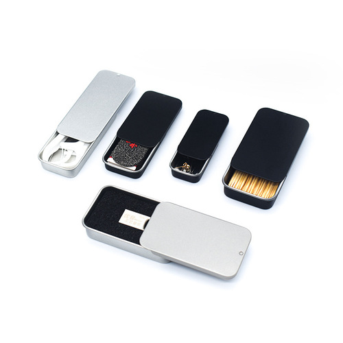 Tin box, sliding lid, push-pull box, drawer, balm box, pet food portable box, mini aromatherapy jar, candy tin box