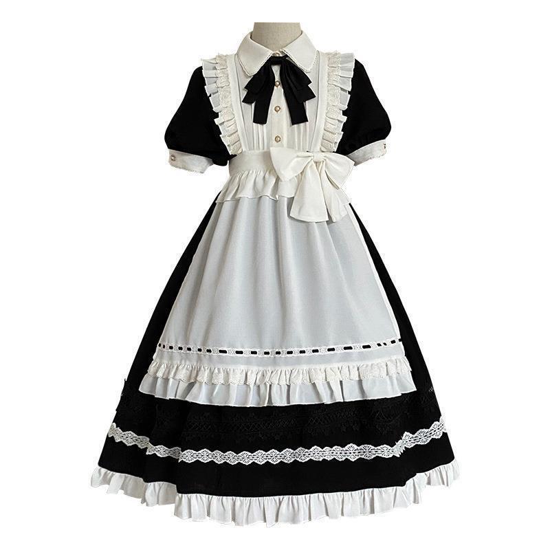 オリジナルリトルメイド半袖ロリータワンピース可爱いLolita甘いドレス6356|undefined