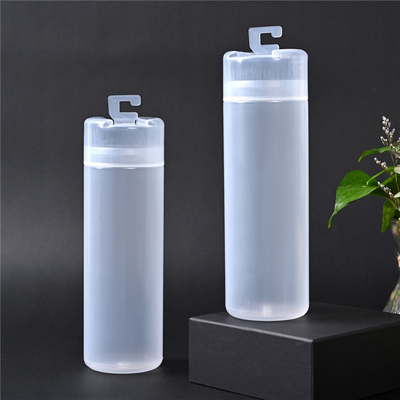 货源PP冷感毛巾瓶D型挂钩大号透明收纳瓶包装容器毛巾筒批发